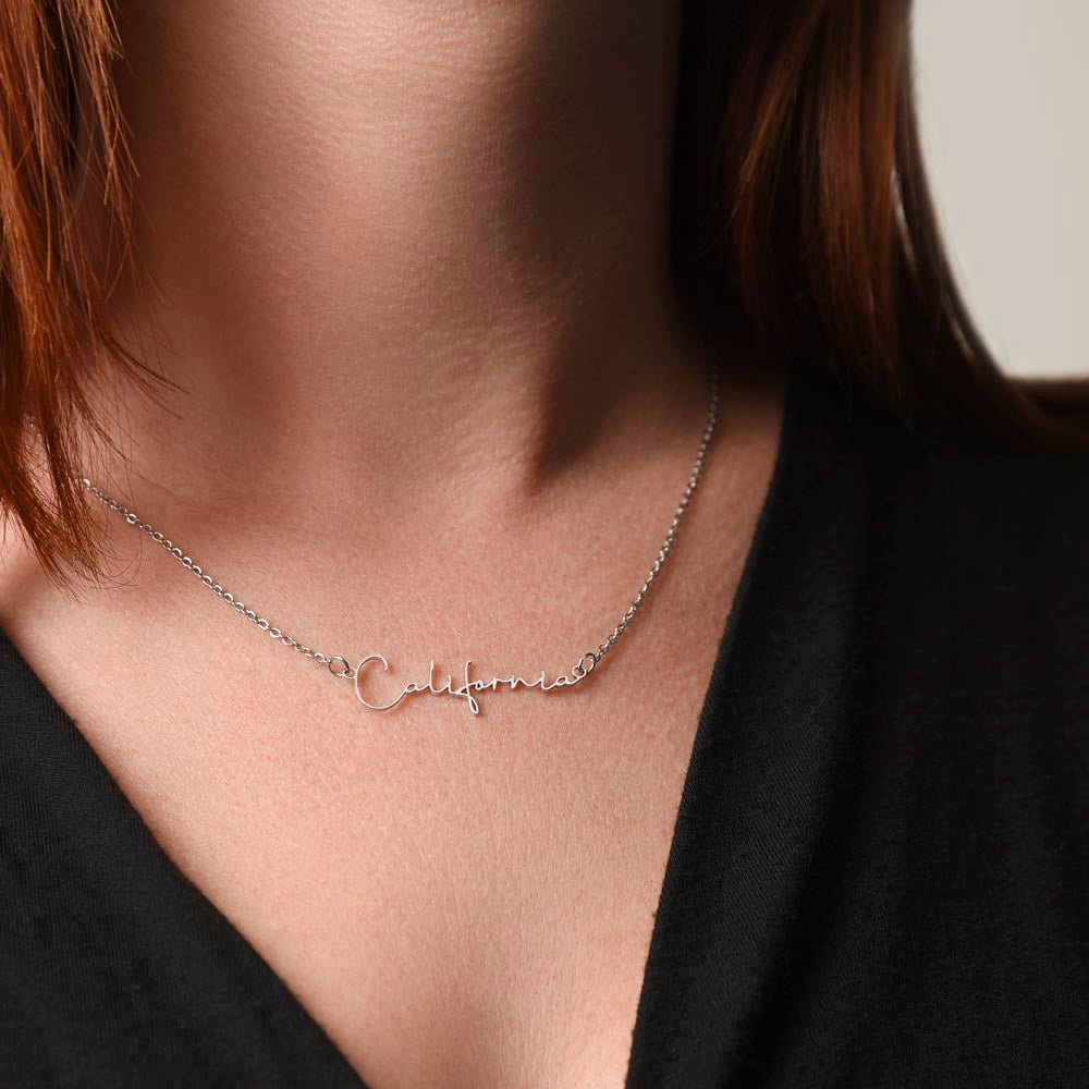 Signature  Name Necklace - Scrip