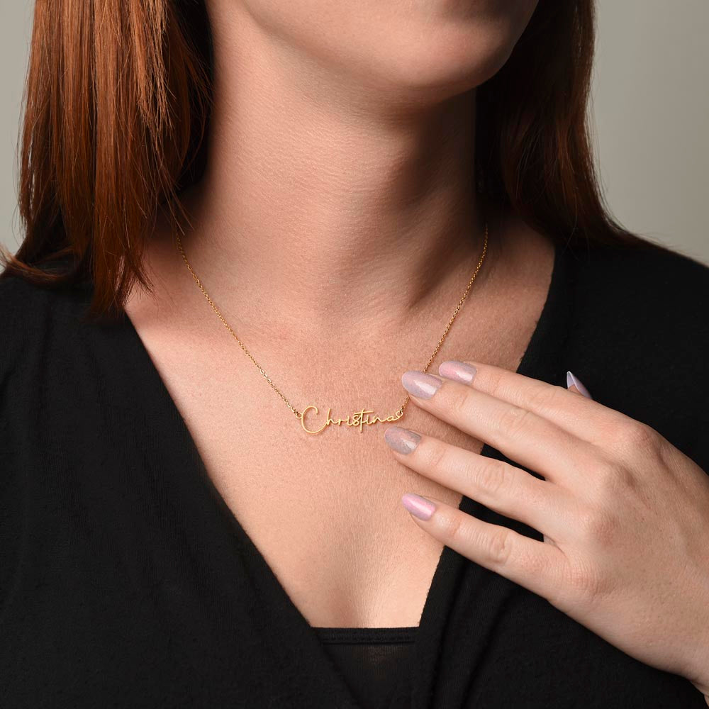 Signature  Name Necklace - Scrip