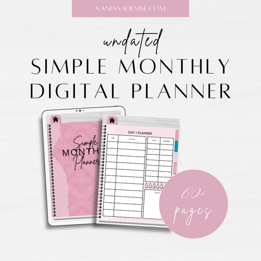 Simple Monthly Digital Planner